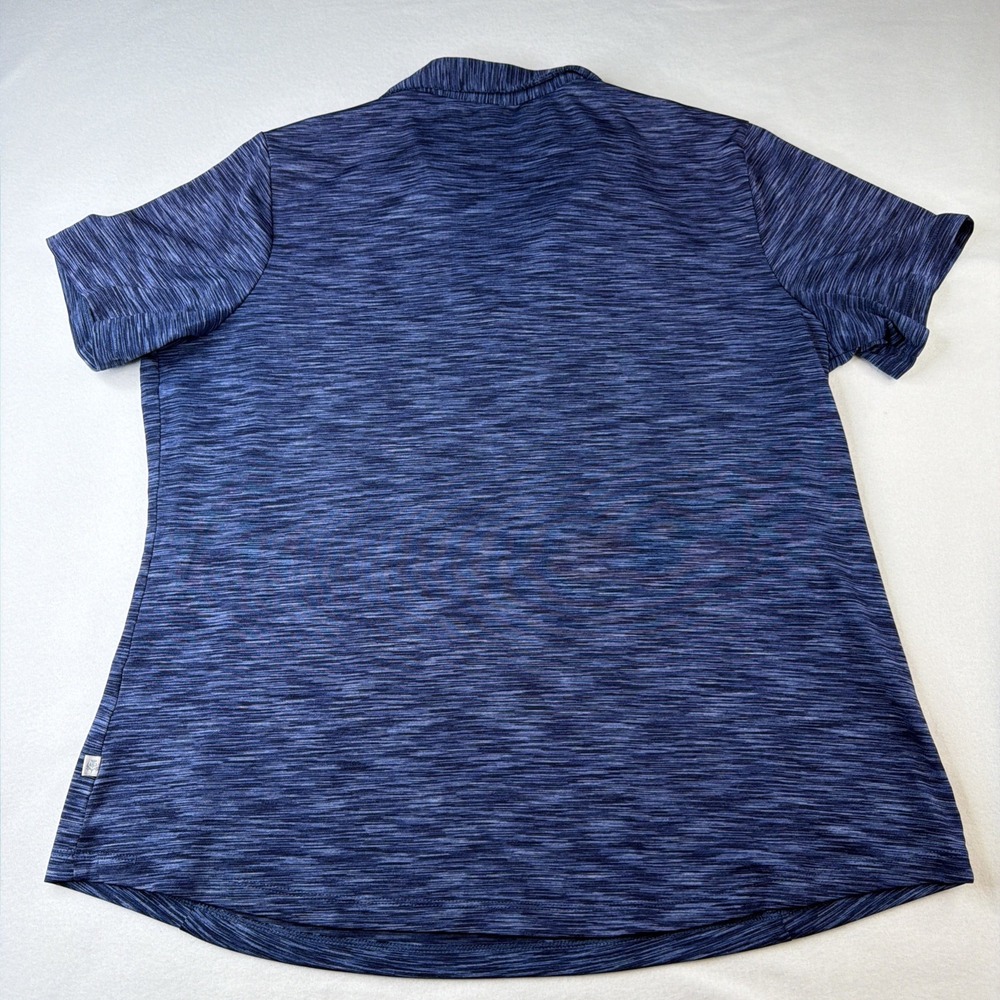 Lady Hagen Women's Golf Polo Shirt XL Blue Space Dye Performance Stretch - Picture 2 of 7